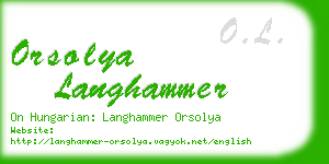 orsolya langhammer business card